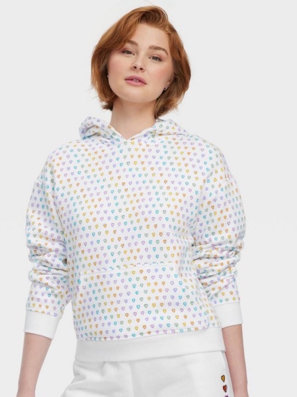 Roller Rabbit Women's Disco Hearts Wave Hoodie Pink/Lavender/Teal, S